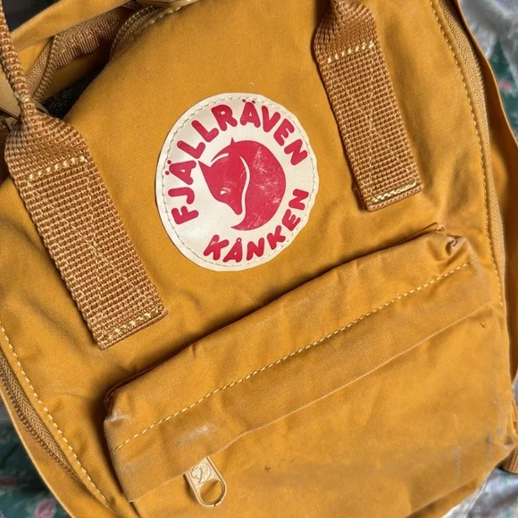 Fjallraven Yellow Kånken Backpack Compact Design - Picture 2 of 9